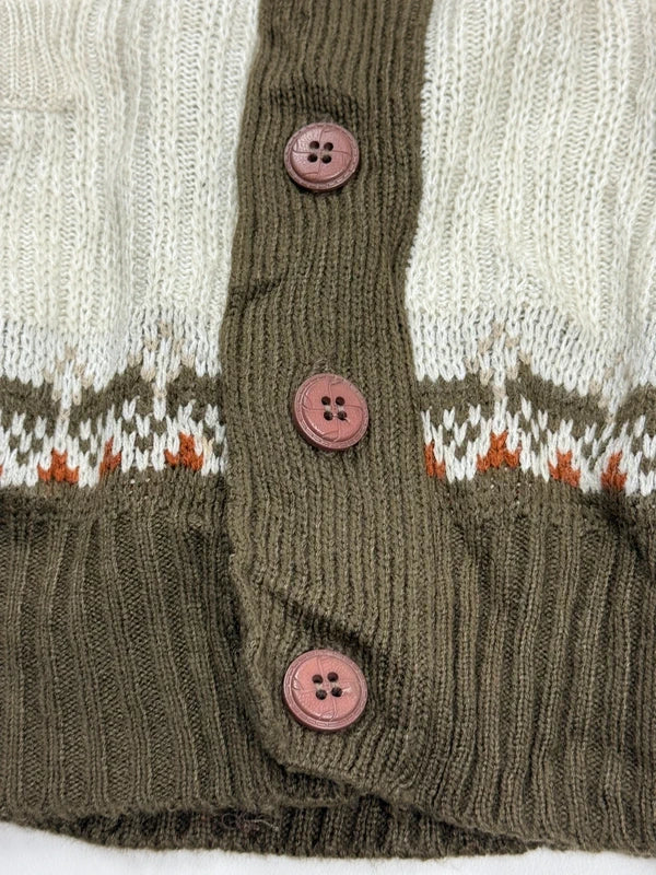 Total Man Basic Herren Strickjacke Beige Khaki Gr. M Gemustert 100% Acryl