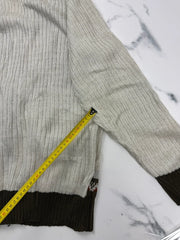 Total Man Basic Herren Strickjacke Beige Khaki Gr. M Gemustert 100% Acryl