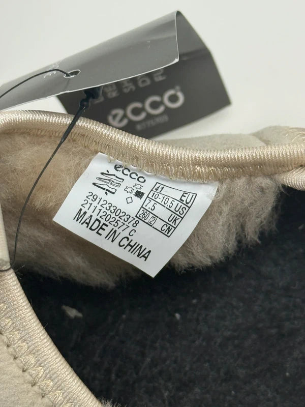 ECCO Street Tray W Damen Slip-On Sneaker Beige Leder Gr. 41 Neu
