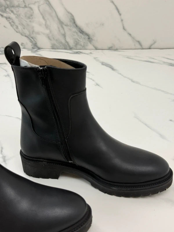 Cosmoparis Damen Leder Stiefeletten Schwarz Gr. 36 Neu