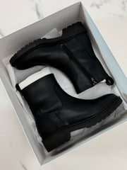 Cosmoparis Damen Leder Stiefeletten Schwarz Gr. 36 Neu