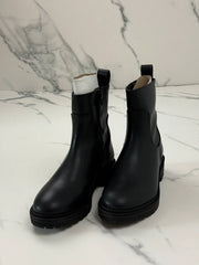 Cosmoparis Damen Leder Stiefeletten Schwarz Gr. 36 Neu