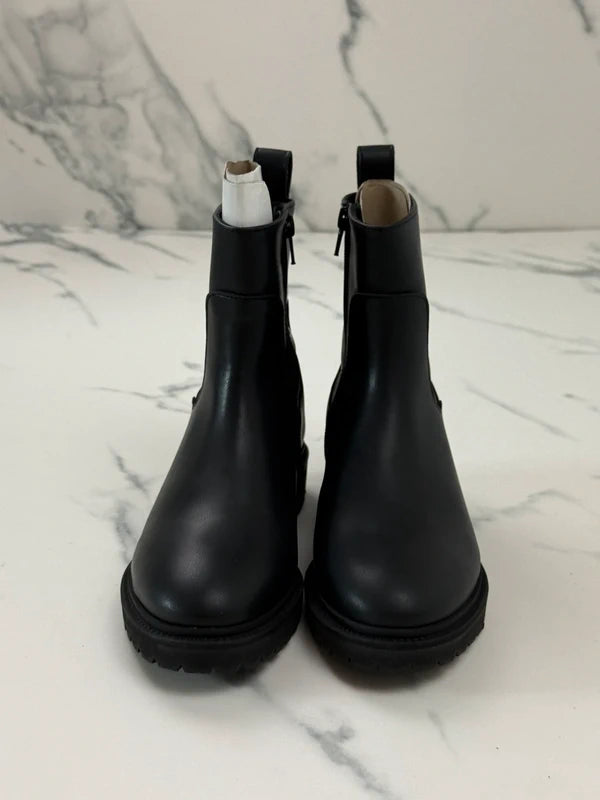 Cosmoparis Damen Leder Stiefeletten Schwarz Gr. 36 Neu