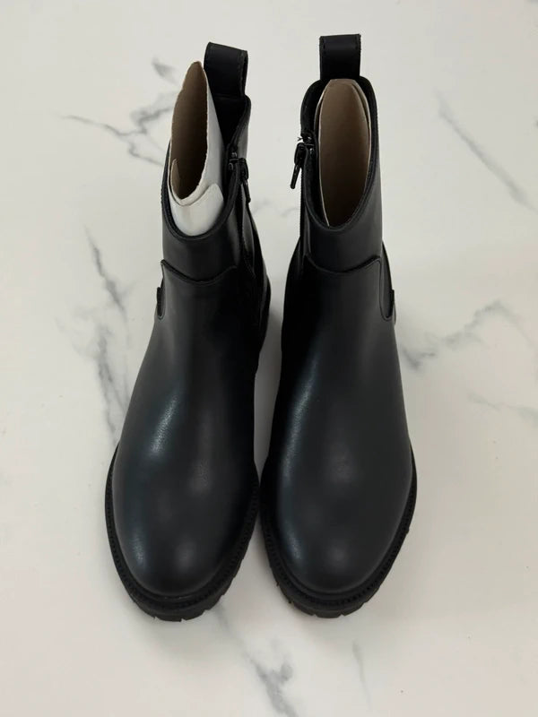 Cosmoparis Damen Leder Stiefeletten Schwarz Gr. 36 Neu