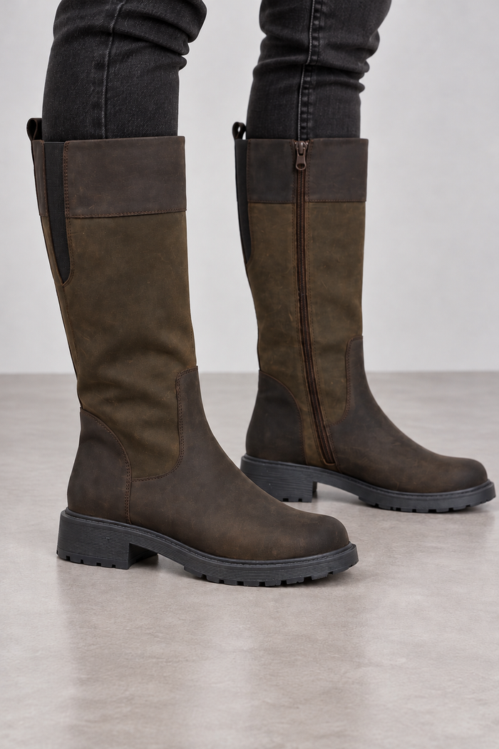 Clarks Orinoco2 Hi Damen Lederstiefel Dunkelbraun Gr. 36