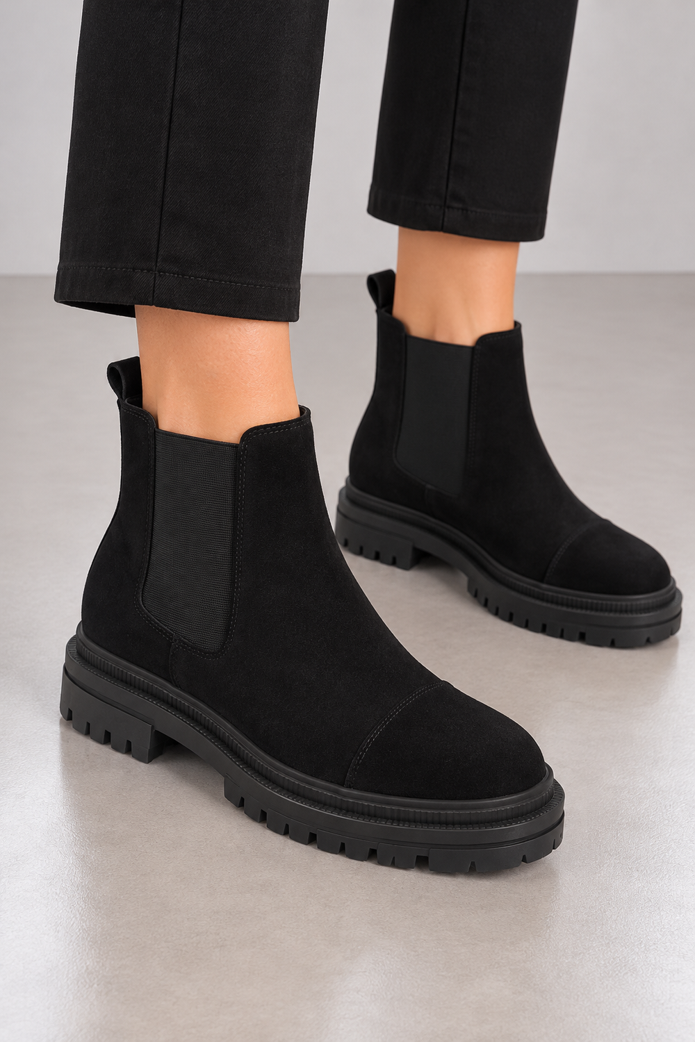 Billi Bi Copenhagen Damen Chelsea Boots Schwarz Wildleder Gr. 39