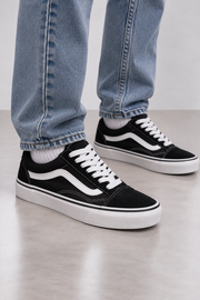 Vans Old Skool Platform Damen Sneaker Schwarz Weiß Gr. 38