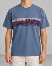 Bulurru Australia Herren T-Shirt Blau Gr. M Aboriginal Art Känguru 100% Baumwolle