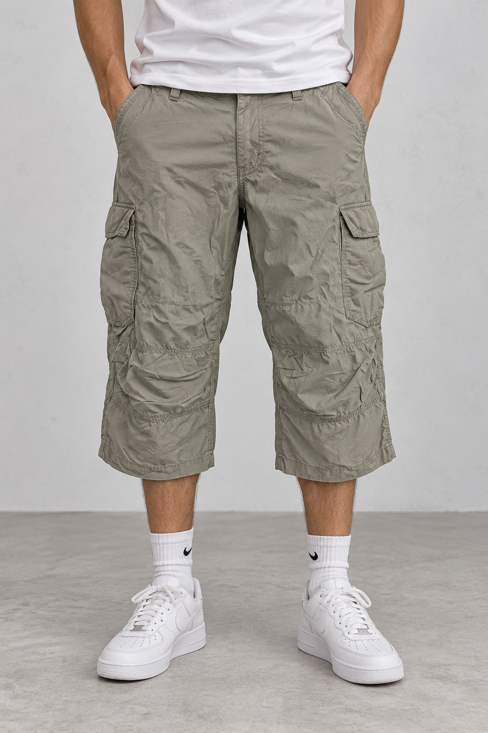 Timberland Herren Cargo Shorts Beige W30 Ripstop Outdoor Utility
