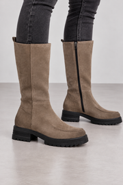 Lazamani 85.404 Damen Wildleder Stiefel Fango Gr. 37