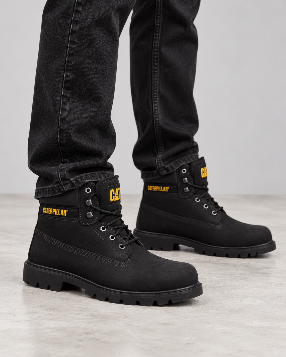 Caterpillar Colorado 2.0 Herren Leder Boots Schwarz Gr. 46