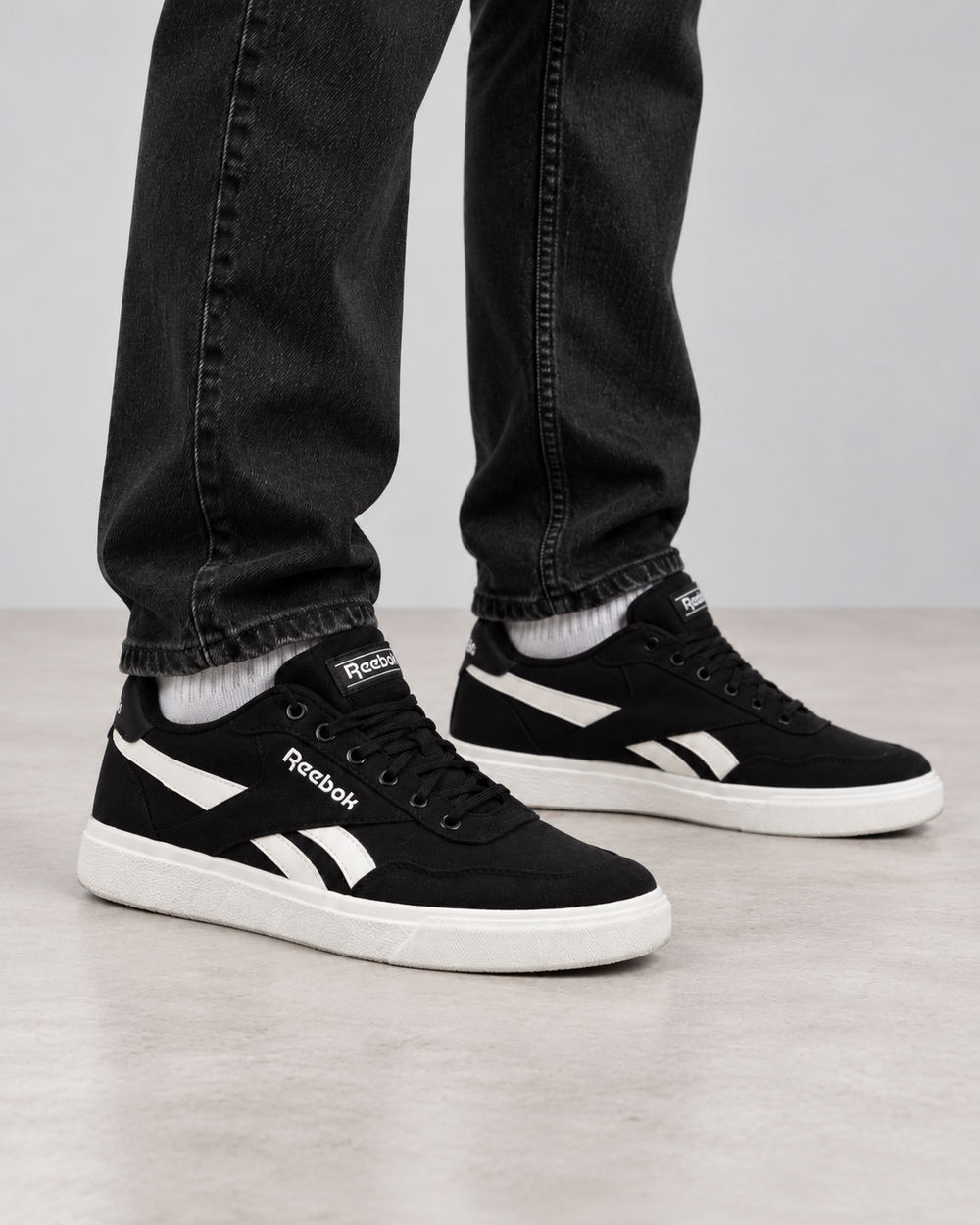 Reebok Court Advance Vulc Herren Sneaker Schwarz Weiß Gr. 43