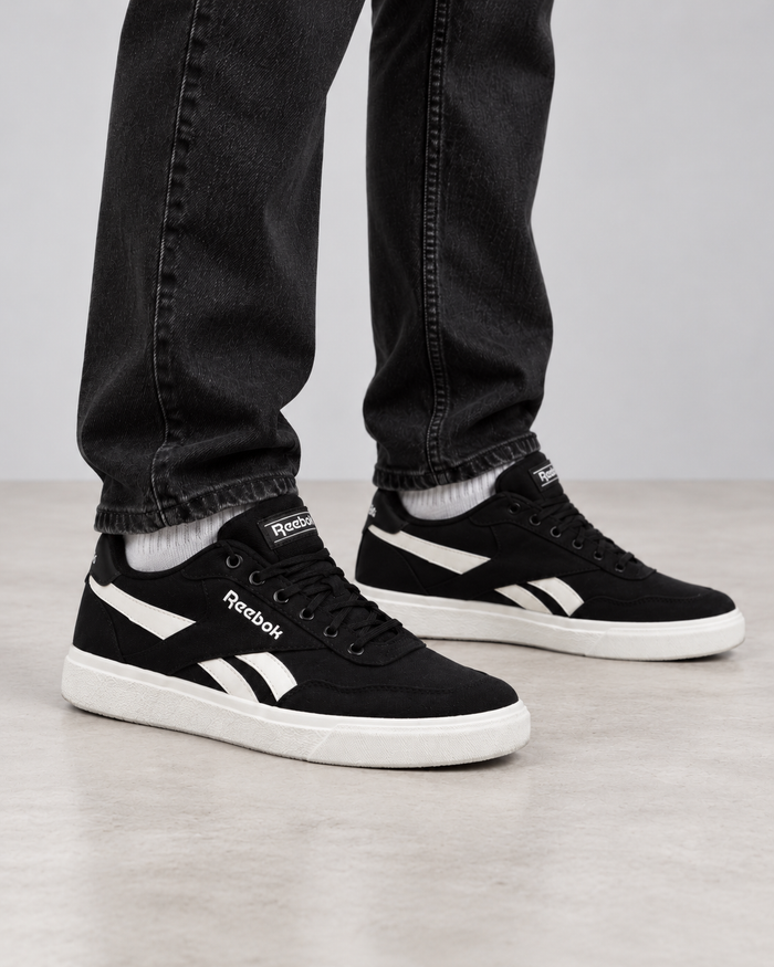 Reebok Court Advance Vulc Herren Sneaker Schwarz Weiß Gr. 43