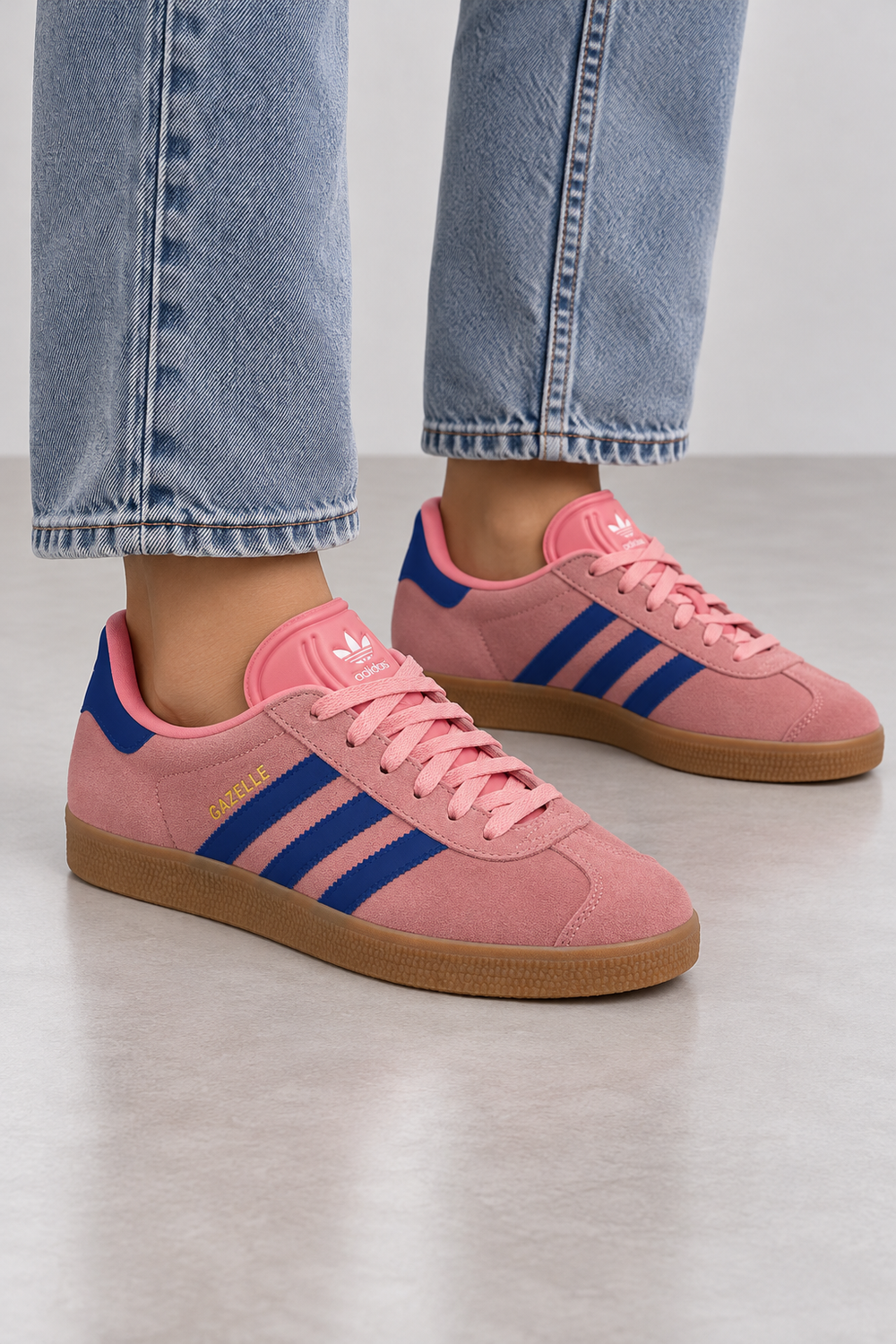 Adidas Originals Gazelle Damen Sneaker Rosa Blau Wildleder Gr. 39 1/3
