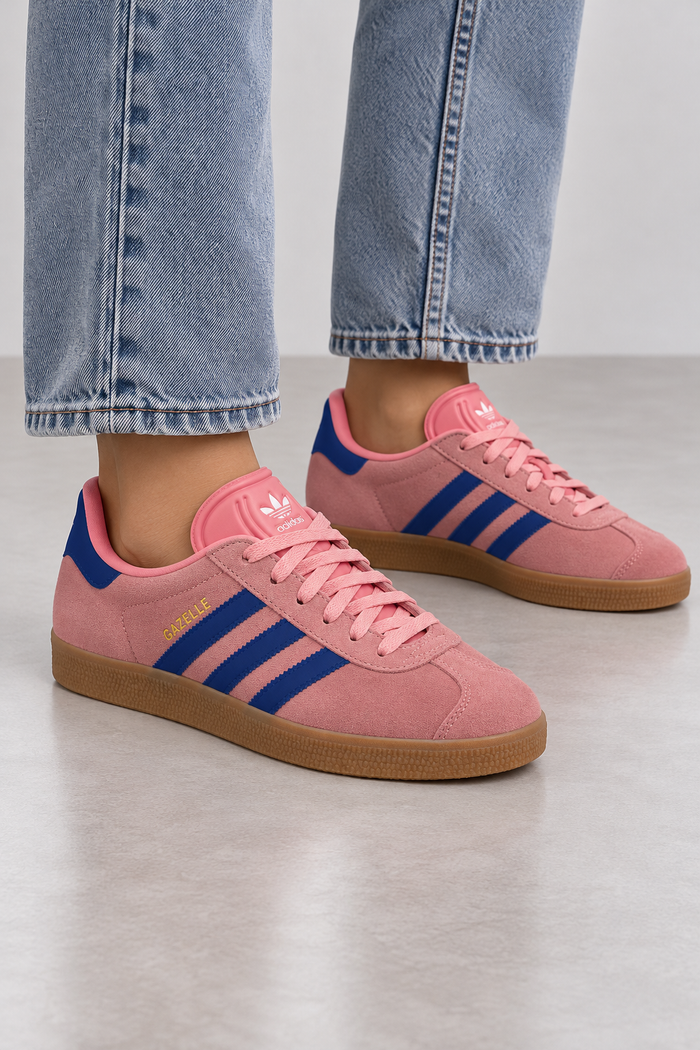 Adidas Originals Gazelle Damen Sneaker Rosa Blau Wildleder Gr. 39 1/3