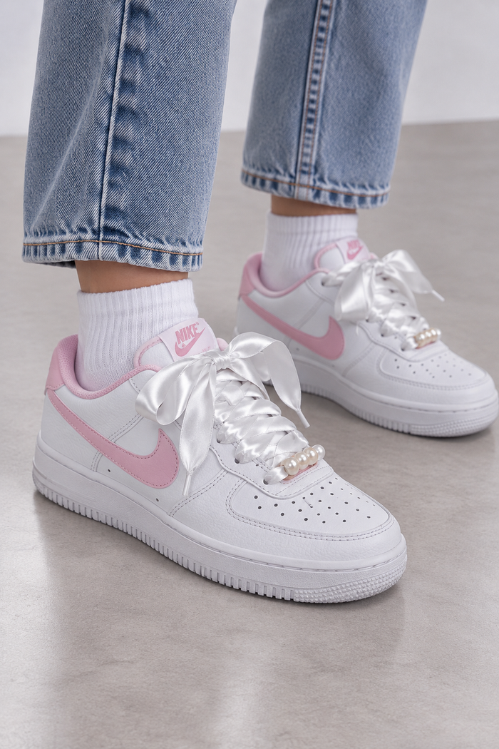 Nike Court Vision Low Damen Sneaker Weiß Rosa Gr. 36,5