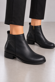 Helene Rouge Paris CA-1022 KRUST Damen Leder Stiefeletten Schwarz Gr. 37