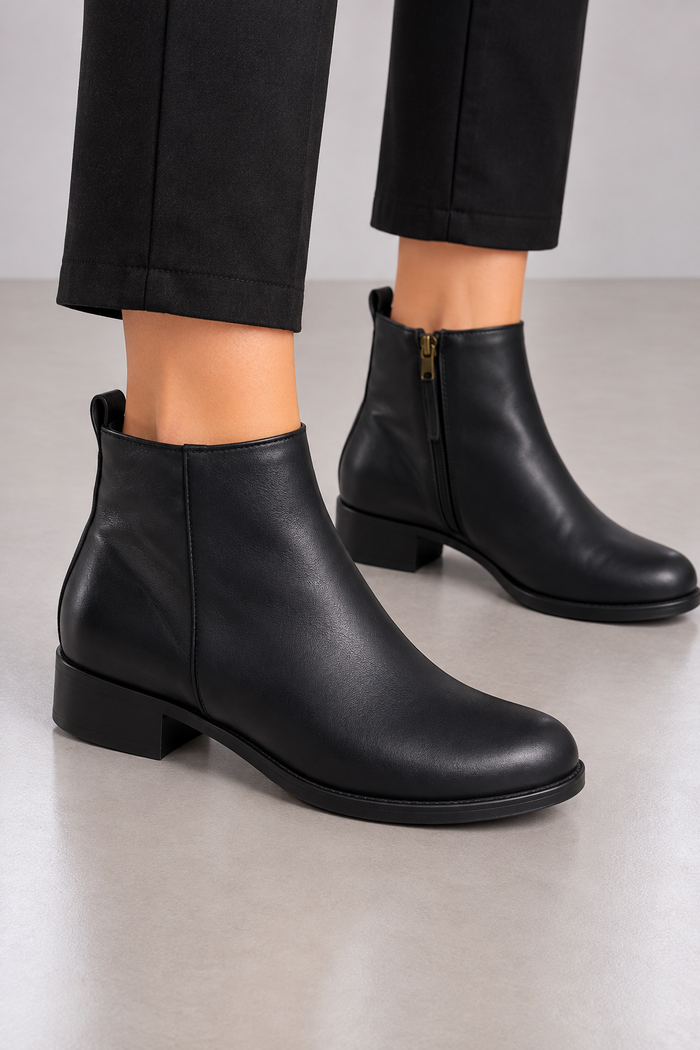 Helene Rouge Paris CA-1022 KRUST Damen Leder Stiefeletten Schwarz Gr. 37