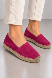 Geox D Lampedusa Damen Espadrilles Cyclamen Leder Gr. 39 Neu