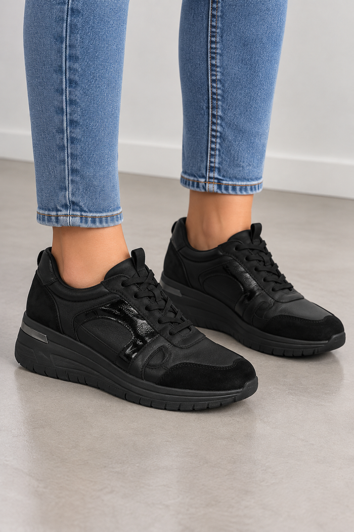 Caprice Damen Sneaker Schwarz Gr. 39