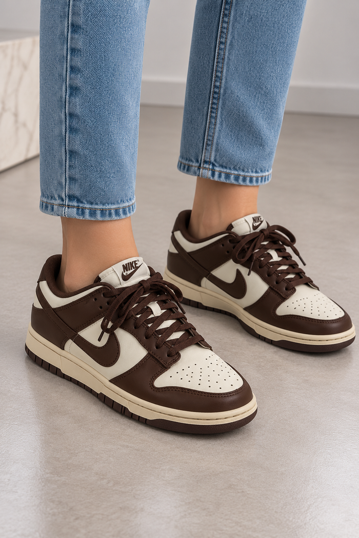 Nike Dunk Low Cacao Wow Damen Sneaker Braun Weiß Gr. 38