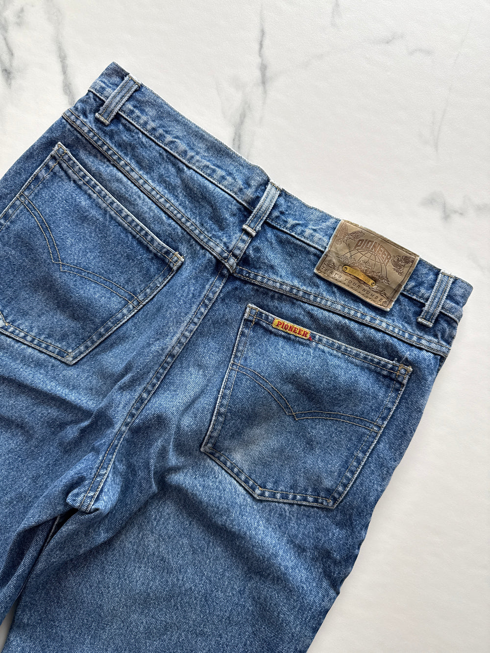 Pioneer Herren Jeans Blau W32 L32 Straight Leg 5-Pocket