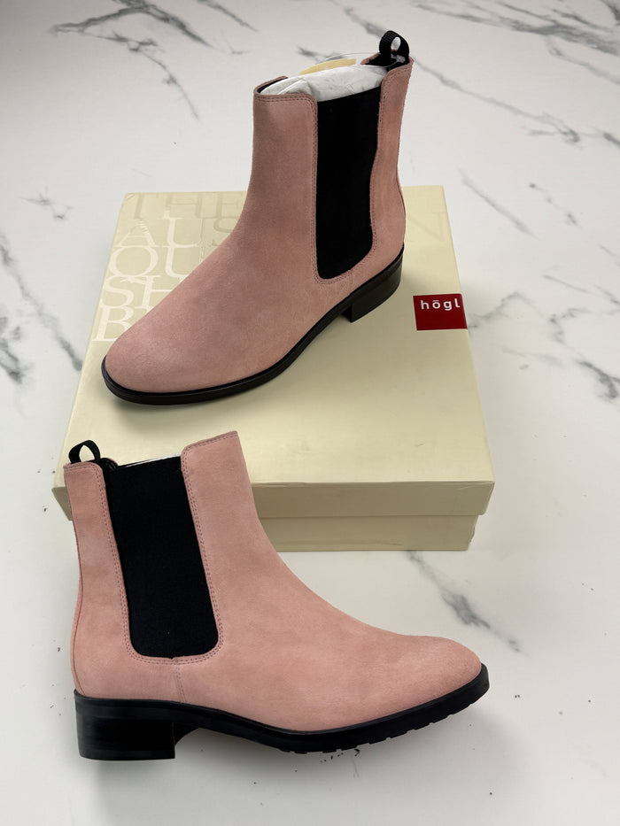Högl Damen Chelsea Boots Veloursleder Rosa Gr. 37,5