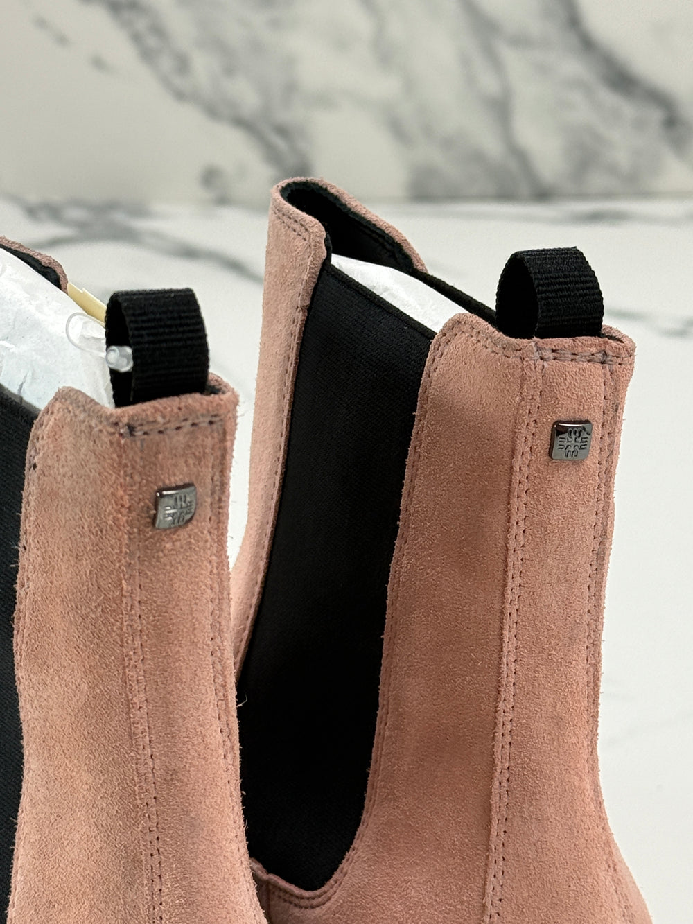 Högl Damen Chelsea Boots Veloursleder Rosa Gr. 37,5