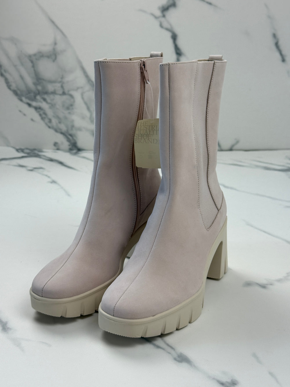 Högl Discovery Damen Nubukleder Stiefeletten Powder Rosa Gr. 37,5