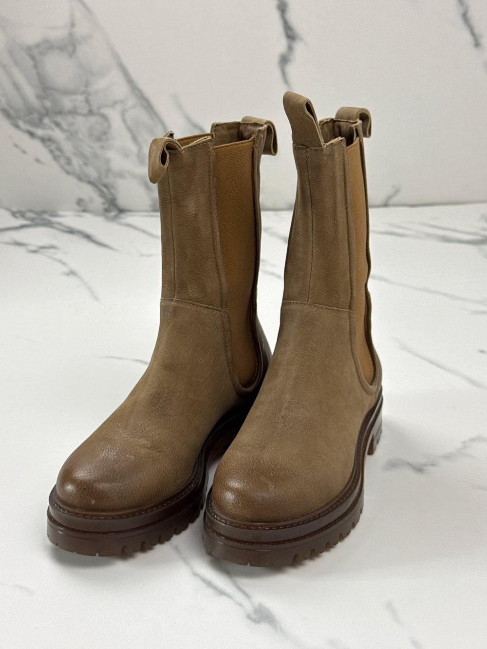 CINQUE 2230-10 Damen Leder Chelsea Boots Braun Gr. 36