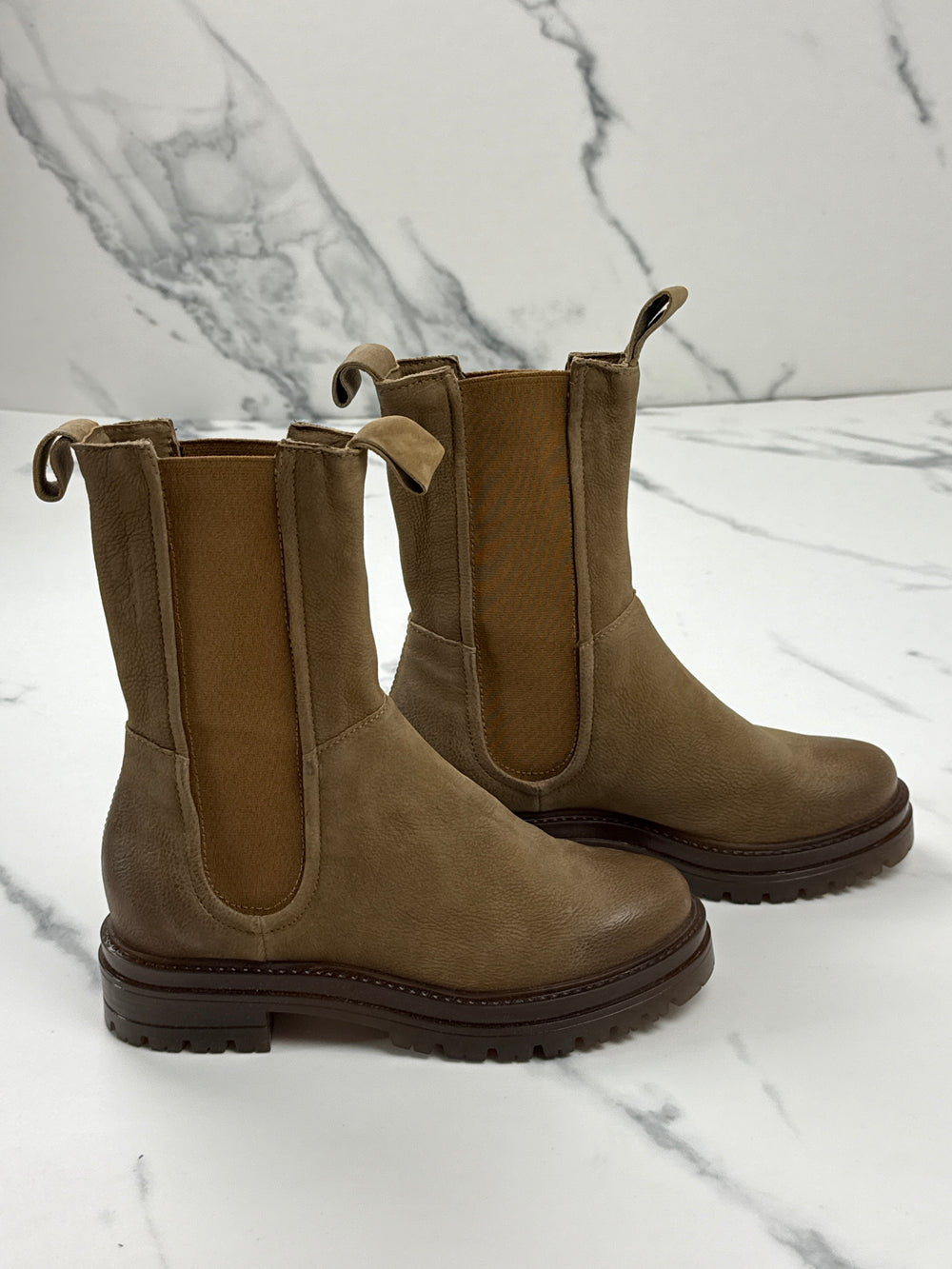 CINQUE 2230-10 Damen Leder Chelsea Boots Braun Gr. 36