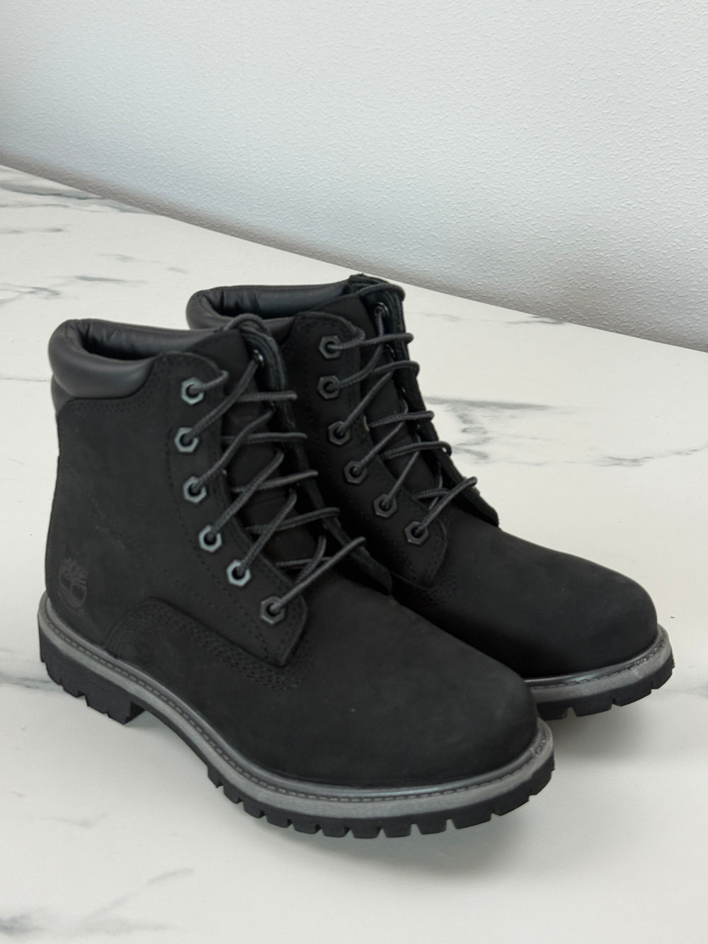 Timberland Waterville 6 Inch Waterproof Damen Nubuk Boots Schwarz Gr. 36