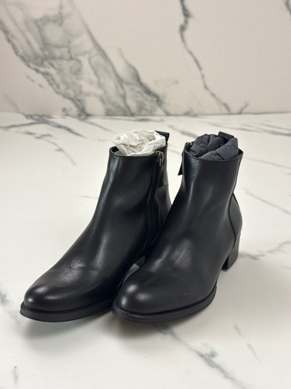 Helene Rouge Paris CA-1022 KRUST Damen Leder Stiefeletten Schwarz Gr. 37