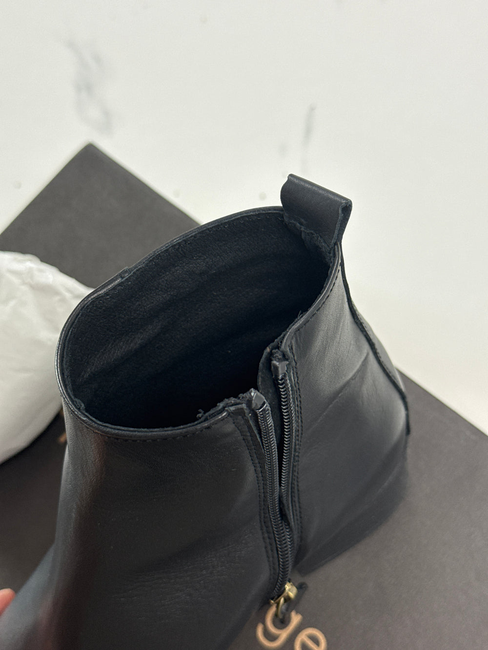 Helene Rouge Paris CA-1022 KRUST Damen Leder Stiefeletten Schwarz Gr. 37