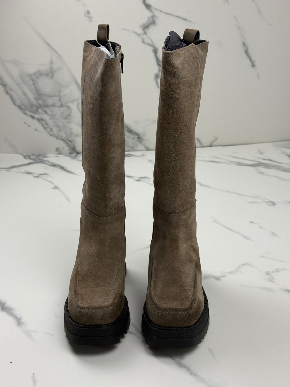 Lazamani 85.404 Damen Wildleder Stiefel Fango Gr. 37