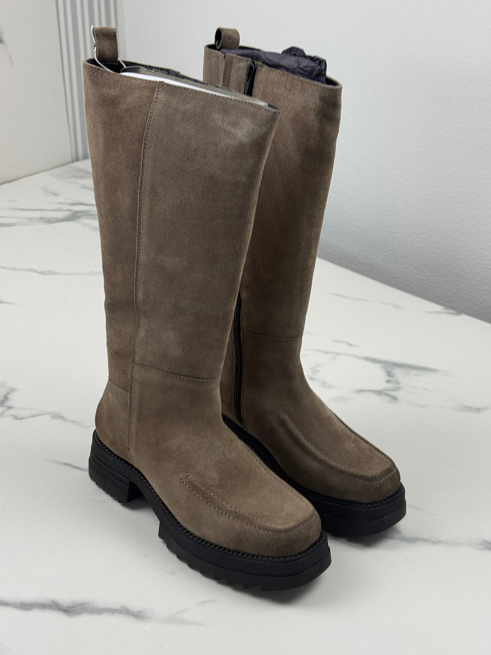 Lazamani 85.404 Damen Wildleder Stiefel Fango Gr. 37