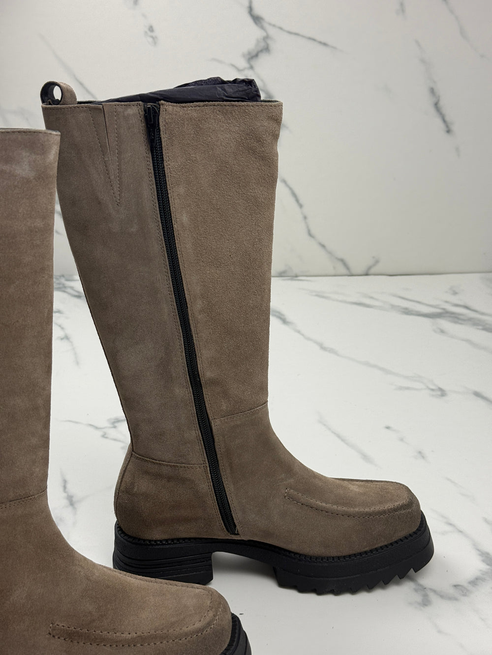 Lazamani 85.404 Damen Wildleder Stiefel Fango Gr. 37
