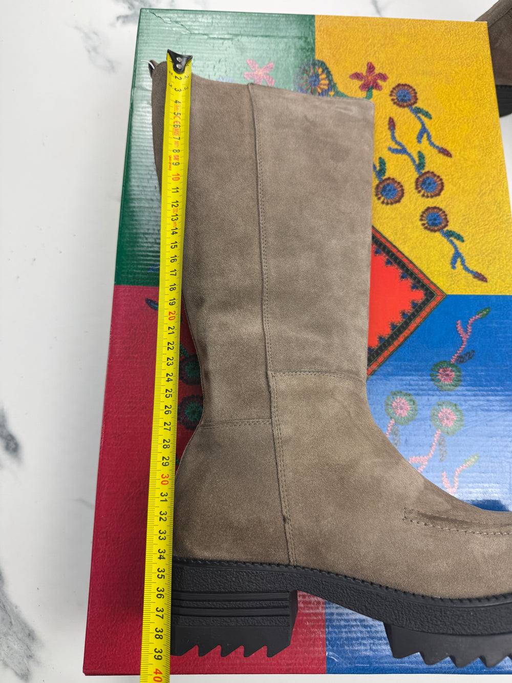 Lazamani 85.404 Damen Wildleder Stiefel Fango Gr. 37