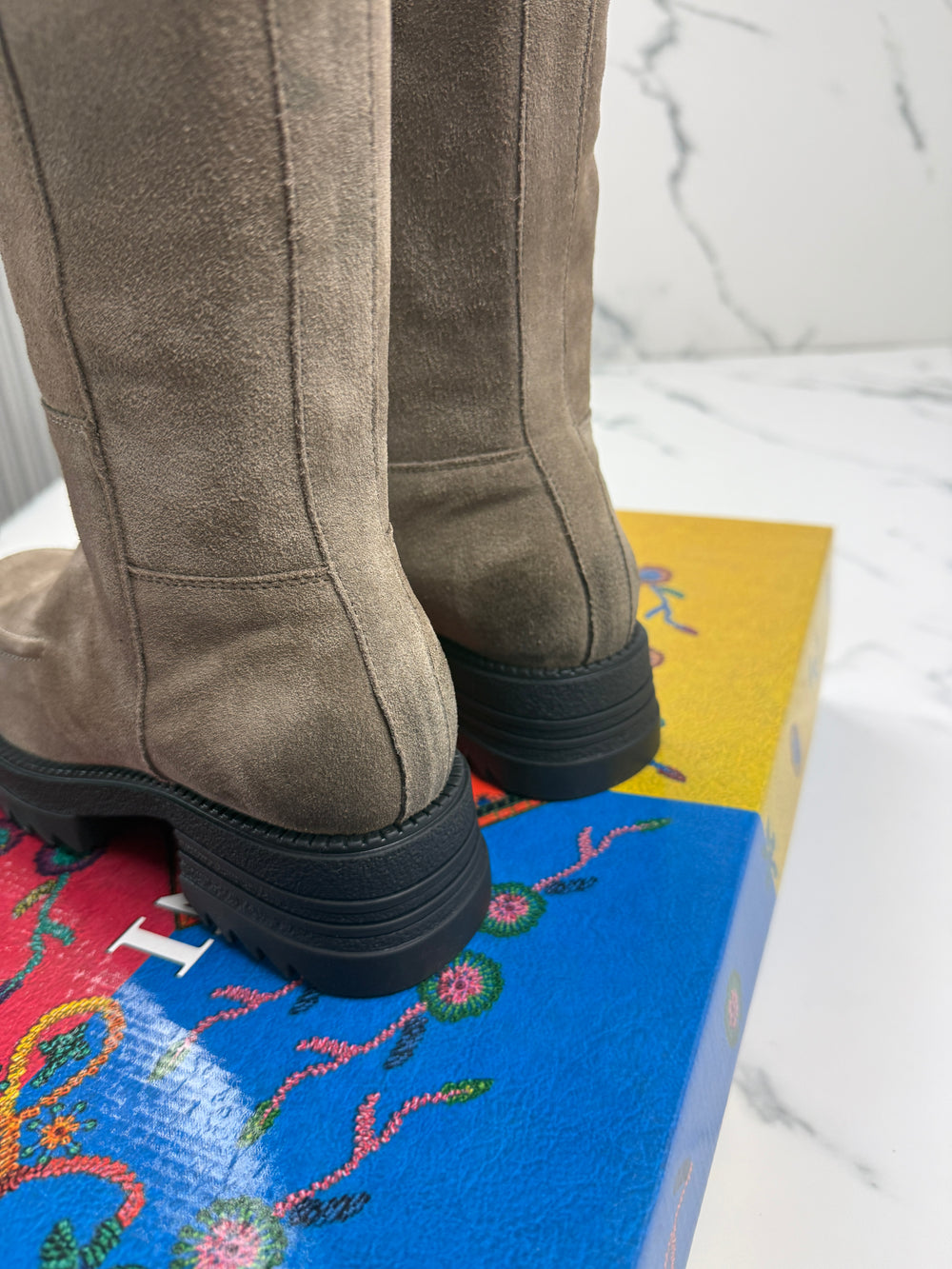 Lazamani 85.404 Damen Wildleder Stiefel Fango Gr. 37