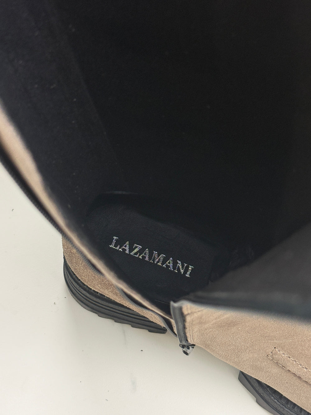 Lazamani 85.404 Damen Wildleder Stiefel Fango Gr. 37