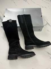 Gabor Damen Veloursleder Stiefel Schwarz Gr. 38,5 Schaftweite S
