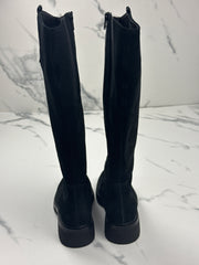 Gabor Damen Veloursleder Stiefel Schwarz Gr. 38,5 Schaftweite S