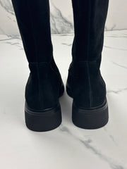Gabor Damen Veloursleder Stiefel Schwarz Gr. 38,5 Schaftweite S