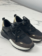 MICHAEL Michael Kors Theo Damen Sneaker Monogramm Schwarz Braun Gr. 37