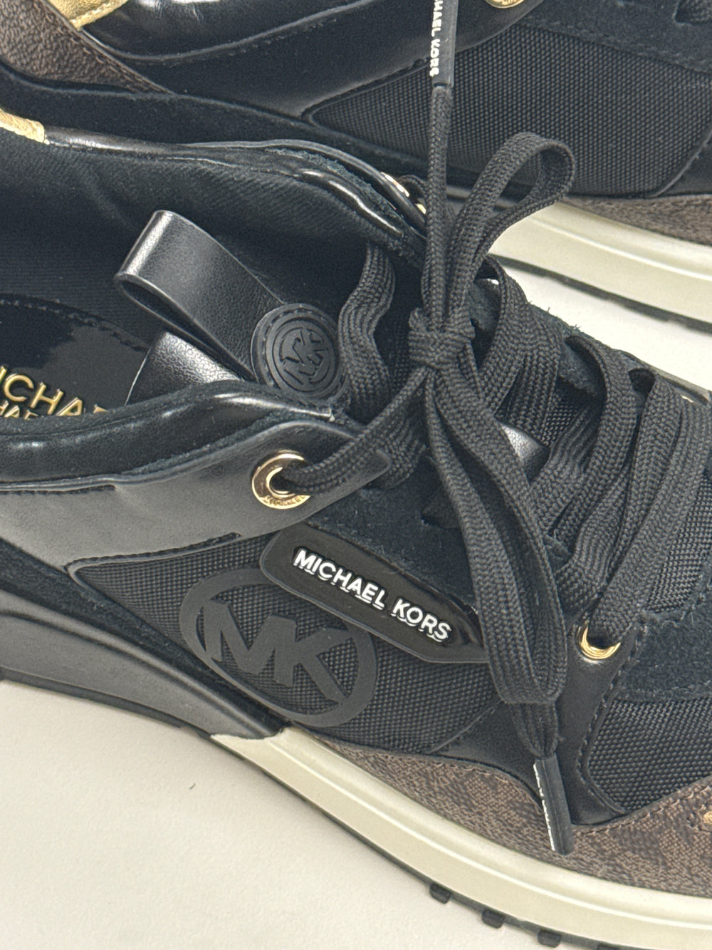 MICHAEL Michael Kors Theo Damen Sneaker Monogramm Schwarz Braun Gr. 37