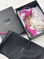 PINKO Fieno Decollete Damen Pumps Fuchsia Strass Gr. 36 Neu