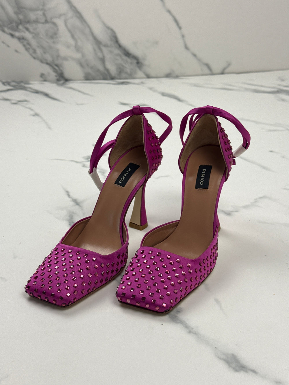 PINKO Fieno Decollete Damen Pumps Fuchsia Strass Gr. 36 Neu