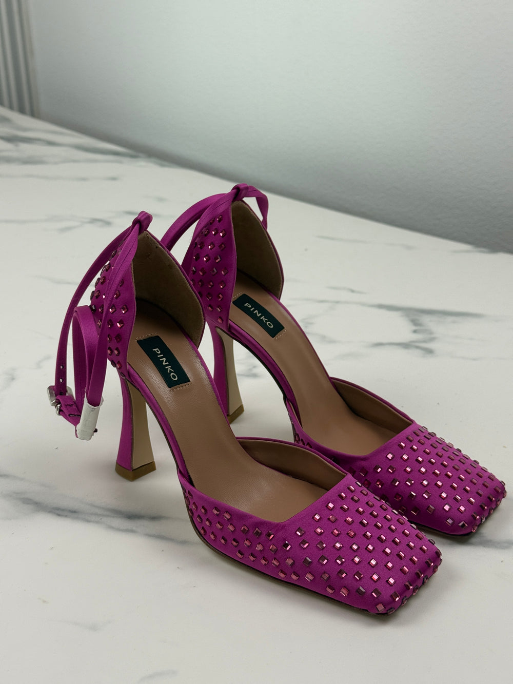 PINKO Fieno Decollete Damen Pumps Fuchsia Strass Gr. 36 Neu