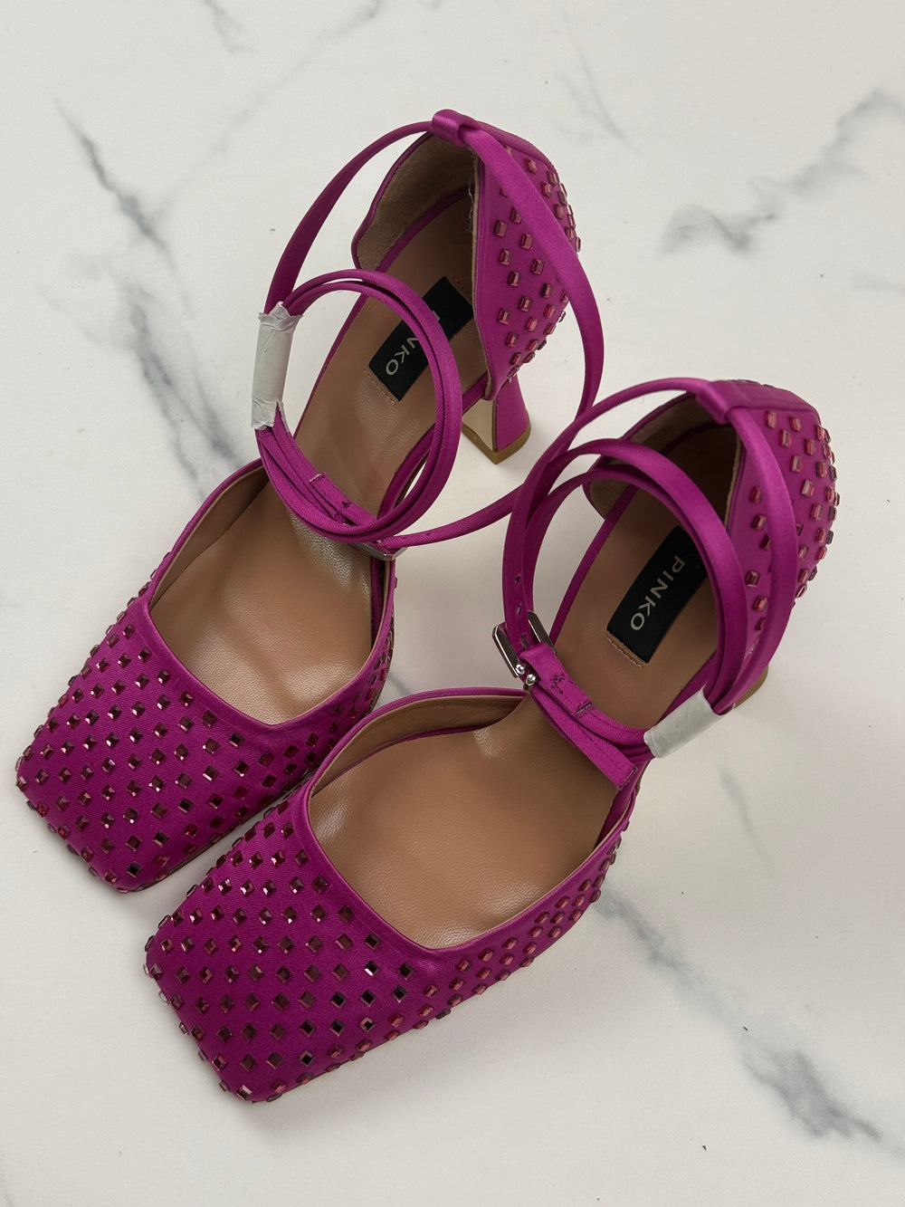 PINKO Fieno Decollete Damen Pumps Fuchsia Strass Gr. 36 Neu