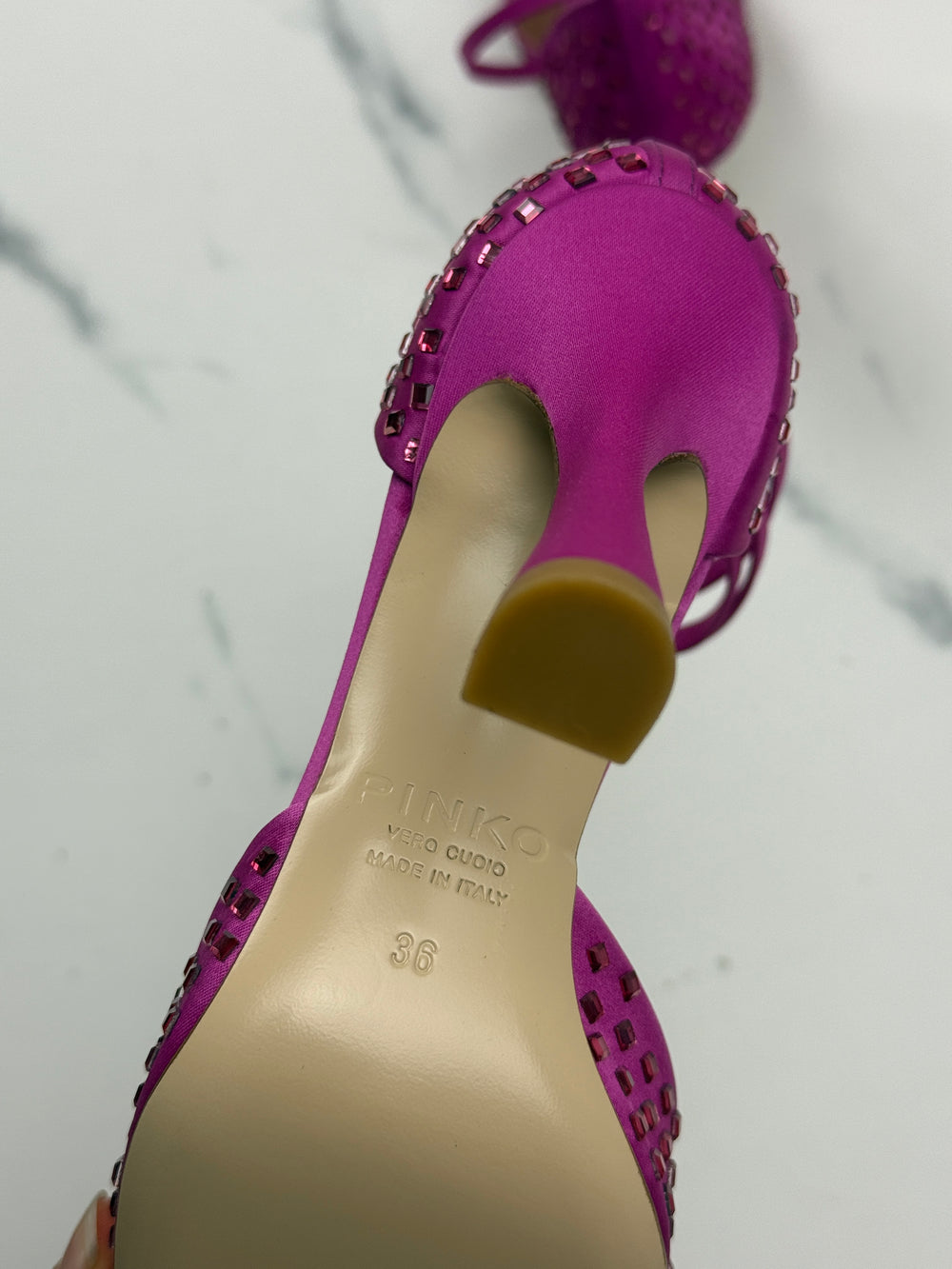 PINKO Fieno Decollete Damen Pumps Fuchsia Strass Gr. 36 Neu